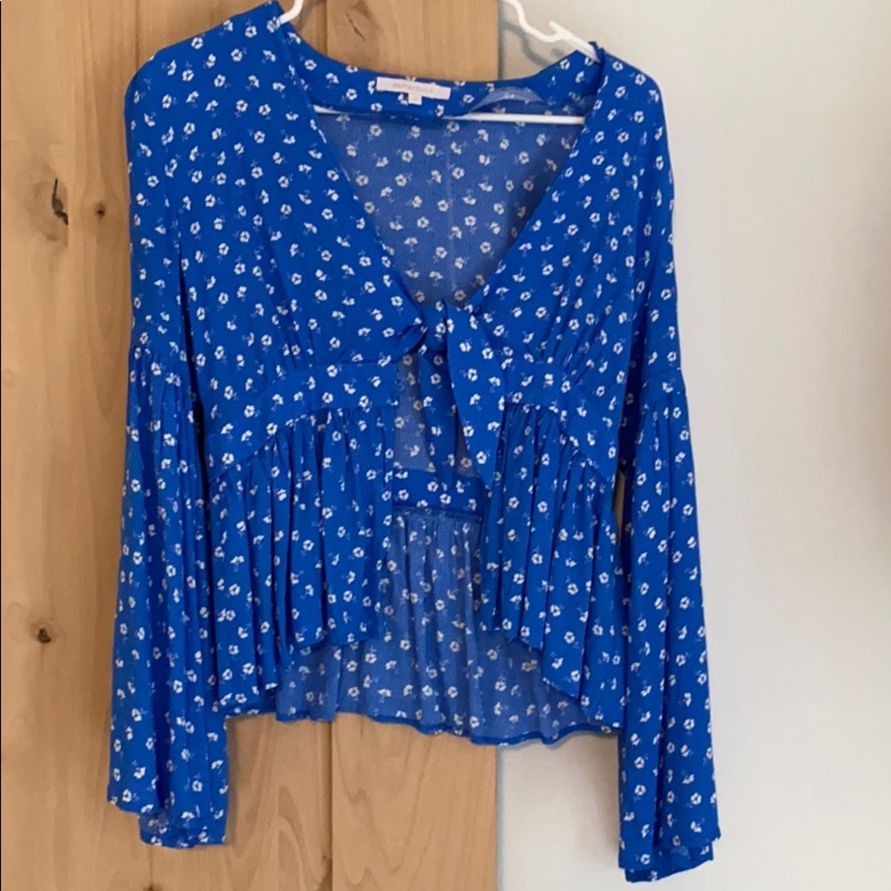Bell sleeve boho top